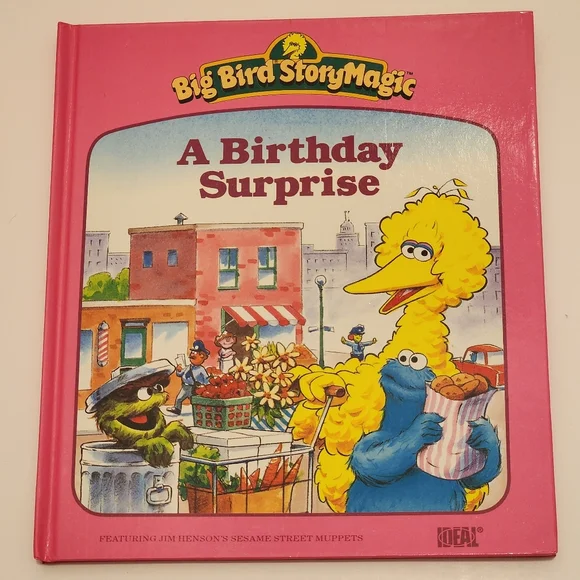 1986 Ideal Big Bird StoryMagic  Storybook & Cassette Tape - A Birthday Surprise - Picture 13 of 16